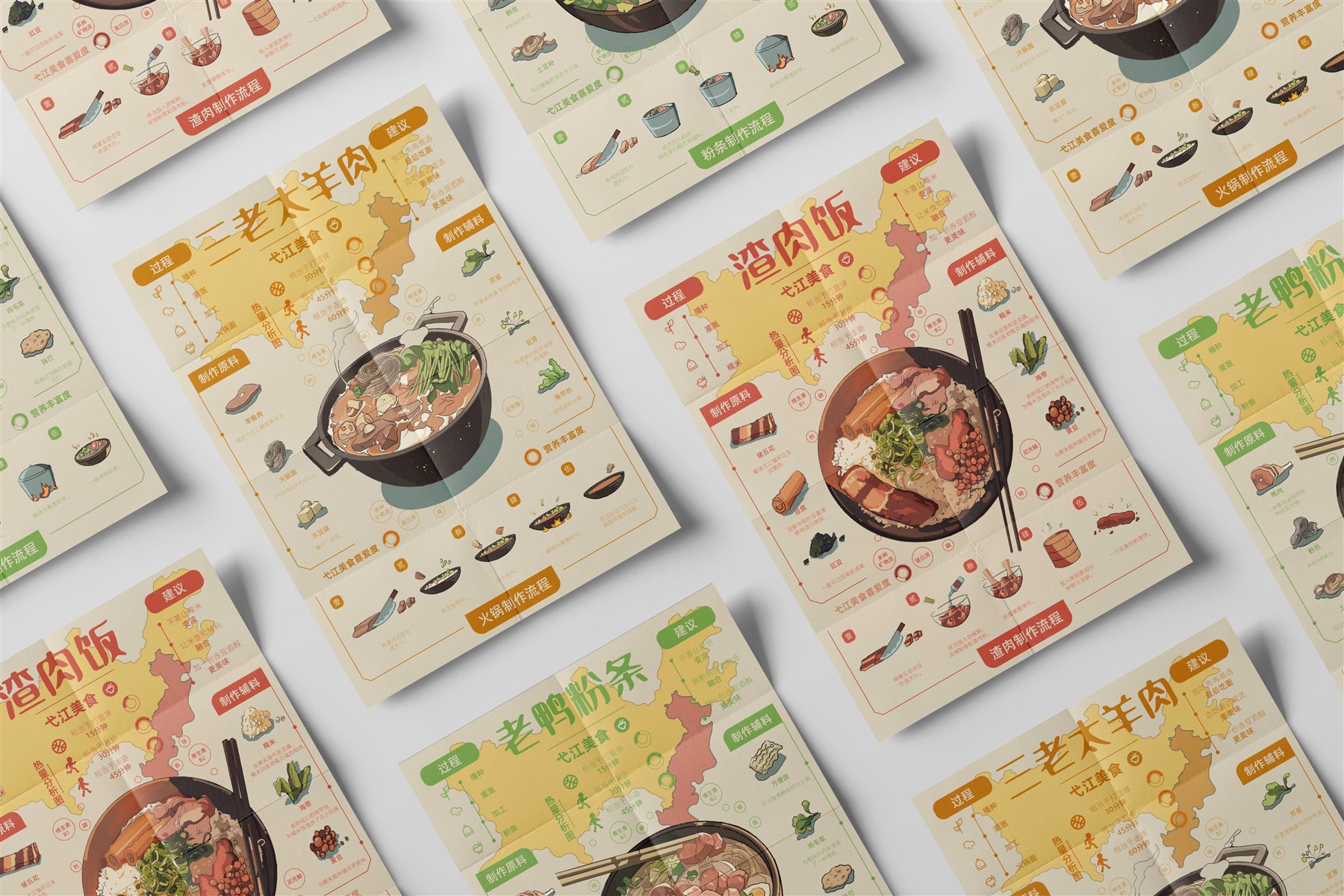寻味弋江美食信息可视化展板
